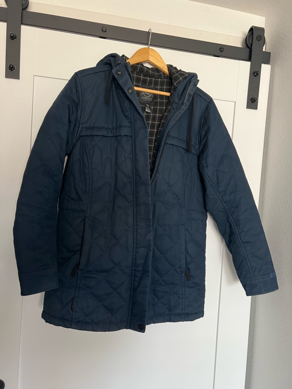 Stormtech Performance Navy Plaid Quilted Jacket